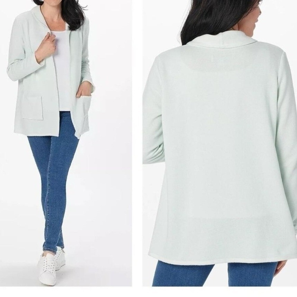 Koolaburra by UGG Textured Slub French Terry Cardigan Womens M Mint